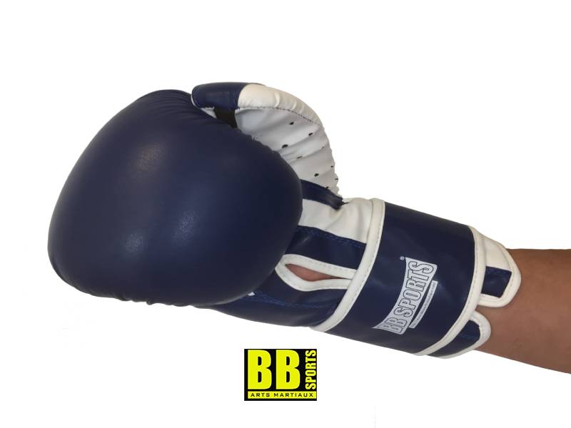 Gants de boxe pour enfants - 6 oz - Bleu et blanc