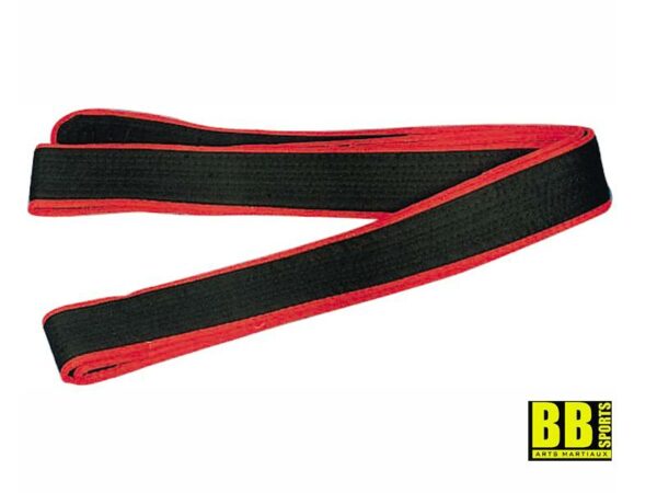 Ceinture de viet vo dao noire avec liseret rouge