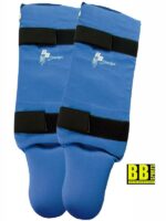 Protège tibia pied coton boxe kick bleu