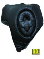 Casque boxe anglaise noir vue de profil