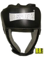 Casque boxe anglaise noire vue de face