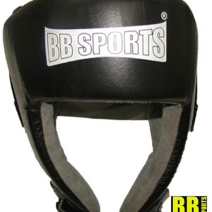 Casque boxe anglaise noire vue de face