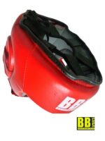 Casque boxe anglaise rouge vue dessus tête