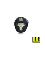 Casque de boxe en cuir intégral noir