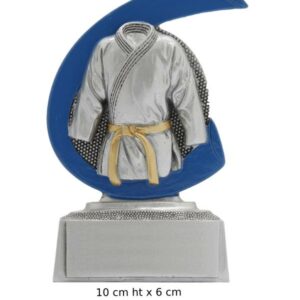 Sujet de judo sur fond bleu