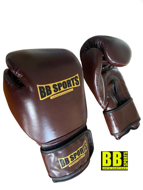 Gants de boxe en cuir véritable style vintage