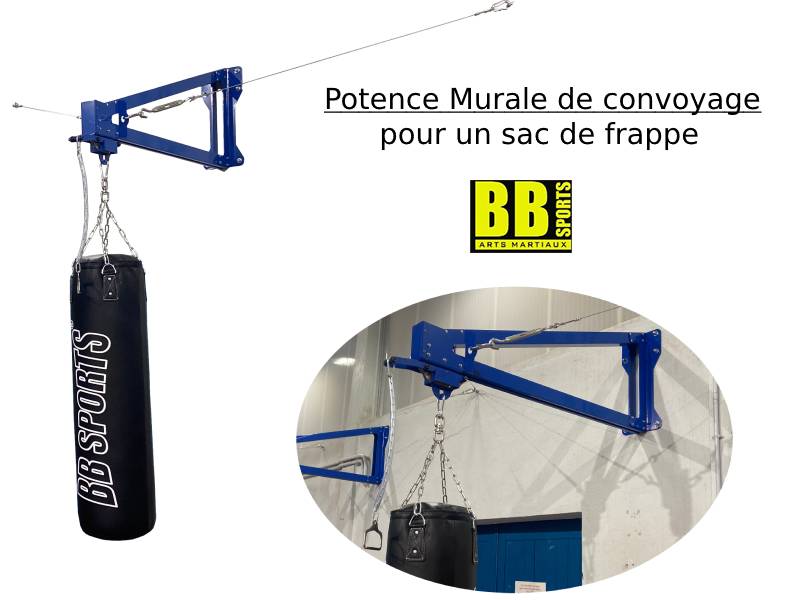 Potence de convoyage murale pour sac de frappe